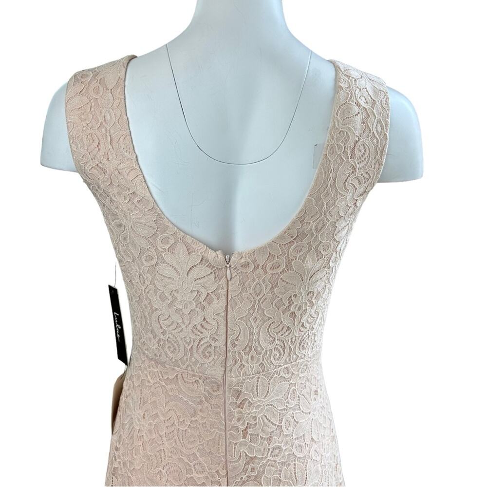 Lulus Luciana Blush Floral Lace Scoop Back Maxi Dress Wedding Prom Small S - Picture 9 of 12
